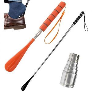 2 Pcs Chausse pied long - Telescopique 30 - 71 Cm pour Enceintes Personnes âgées et Enfants