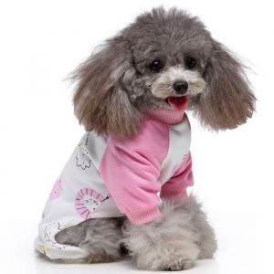 Pyjama pour petit chien combinaison douce pour chiot et chat v&ecirc;tements confortables pour animaux de compagnie (&eacute;l&eacute;phant)
