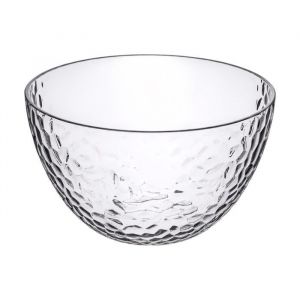 Bol ou Mini saladier - Collection Estival - Transparent - Ø 14 cm - Polystyrène choc - Élégant effet martelé