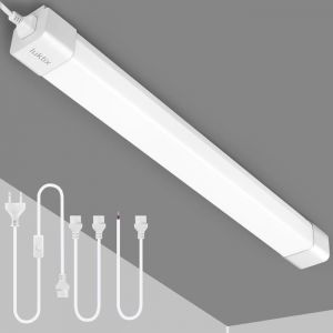 Plafonnier Led 43Cm 18W 2000Lm Neon Led Tube Avec Interrupteur Et Prise Reglette Led Etanche Ip66  Neon Led Garage Blanc Froid