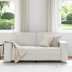 Autumn saleélégant Canapé loveseat Canapé dangle/Sofa - avec accoudoirs - blanc 140 cm en simili cuir Home311684