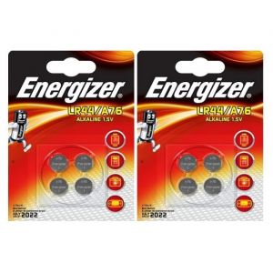 8 x Energizer LR44 1.5 V pile alCaline A76 AG13 PX76A G13A batteries