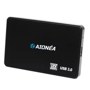 Disque dur externe portable AION&Eacute;A 2To USB3.0 Transfert haute vitesse mobile12x7.2x1 cm avec sac de rangement en tissu de poch HDD