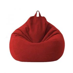 AMOUNE Housse de Pouf Poire Lin 80x90cm - Sans Remplissage Pouf dint&eacute;rieur/ext&eacute;rieur pour adultes Enfants et adolescents