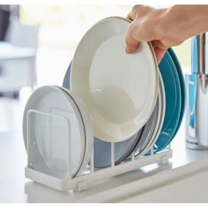 egouttoir Vaisselle dessous évier Inoix Blanc stable Accessoire Cuisine Support ustensiles Porte range Assiettes Couverts