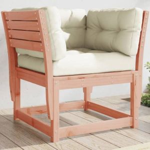 vidaXL Canap&eacute; de Jardin Accoudoir avec Coussins Chaise de Terrasse avec Dossier Fauteuil de Salon Patio Ext&eacute;rieur Bois 844697