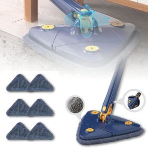 Serpillere Triangle Balai Rotatif à 360° Réglable Microfibre Balai Plafond Balai Lave Sol Pressage deau Automatique A330