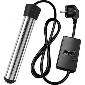 Thermoplongeur Chauffe-Eau &eacute;lectrique 1500W pour seaux piscines gonflables baignoires en plastique - Noir