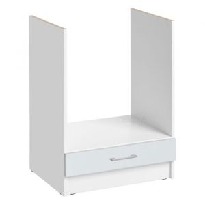 Meuble pour four encastrable Eco Blanc Brillant L 60 cm - Cuisineandcie