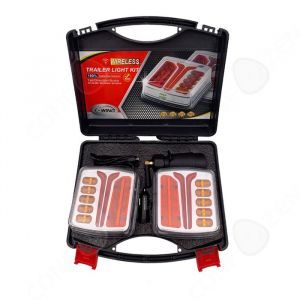 C Feu arrière 11x10.5x3.5cm 34 led Couverture carrée rouge et jaune feu arrière led feux remorque feux remorque led feu de remorque