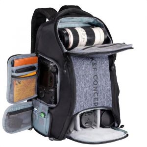 Sac à Dos Appareil Photo 25L - K&F Concept - avec Housse de Protection pour Canon/Nikon/Sony/DJI Mavic Ordinateur Portable Drones
