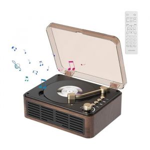 Lecteur de CD Bluetooth Lecteur CD rétro avec Haut-parleurs Lecteur CD Enfant Radio supporte Lecture USB & AUX avec Label