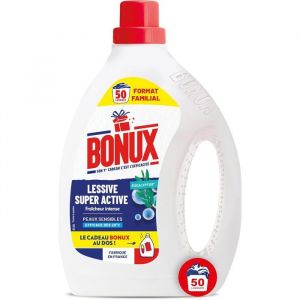 Bonux-Lessive Liquide Fraîcheur  Fabrication Française  Peaux Sensibles   Linge Blanc & Couleur  2.25L et 50 Lavages
