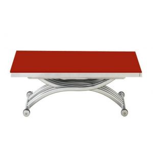 Table basse relevable extensible Zen Rouge