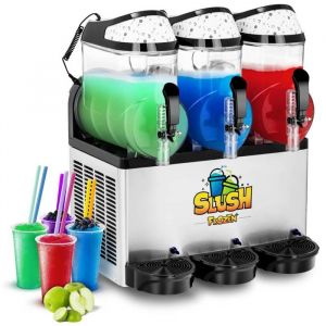 Machine à glace Machine à Granita 3 X 10 Litres Professionnelle Granité Slush Sorbet Sans BPA