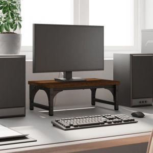 vidaXL Support de Moniteur Réhausseur d’Écran avec Pieds Réglables Support dOrdinateur avec Rangement Bureau Intérieur 833999