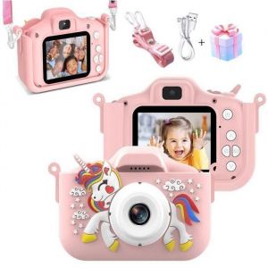 Appareil Photo pour Enfants2.0 Pouces Enfant Appareil Photo Numérique 1080HD Mini Caméra Rechargeable Caméscope Cadeau Jouet