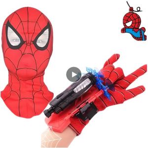 Masque cagoule + Gant + lanceur 3 flechettes SPIDERMAN MARVEL