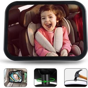 Rétroviseur de Surveillance Pour Bébé Miroir Voiture Bébé Rétroviseur Sécurité Pour Siège Arrière