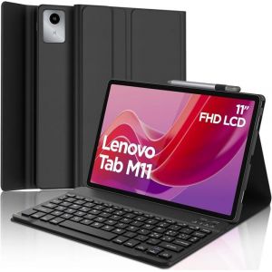 &Eacute;tui clavier Lenovo Tab M11 11 coque avec clavier pour Lenovo Tab M11 2024 clavier italien Bluetooth-5.0 sans fil tablette