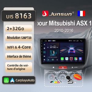 Junsun 2Go 32Go WIFI adaptateur autoradio pour Mitsubishi ASX1 2010-2016 accessoire autoradio android voiture carplay GPS