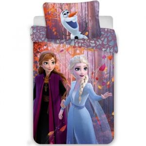 Parure de lit - Disney - La Reine des Neiges 2 - Housse de couette 140x200 cm - Taie 70x90 cm - 100% Coton