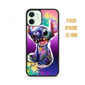 Coque de téléphone - Coque en Folie - Compatible Iphone 12 MINI Stitch Disney Lilo et Stitch Olaf Ref 2278