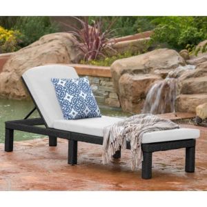 Bain de soleil - Chaise longue - Gris Sparkle - Résine imitation rotin - Dossier réglable - Confort optimal