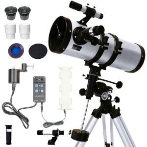 Pack Télescope Motorisé 1400-150 Big Boss + Monture Equatoriale EQ-3 + 2 Oculaires + Lentille + Chercheur + Moteur M4