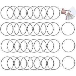 100 PCS Anneaux de Reliure Reliure Anneaux Métalliques Anneaux de Livre Anneau Metallique Anneaux Articules Pour Cahier