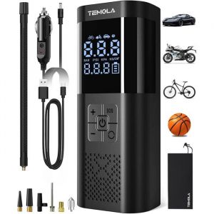 Gonfleur pneus voiture sans fil 150PSI mini compresseur portable avec batterie rechargeable. COMPRESSEUR AUTO