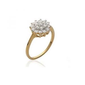 Bague - Bijouxia© - Princesse Marquise - Plaqué or 18 Carats - Oxyde de zirconium - Tailles 50 à 64