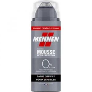 Mennen Mousse &agrave; Raser Barbe difficile et peaux sensibles 0% 250ml