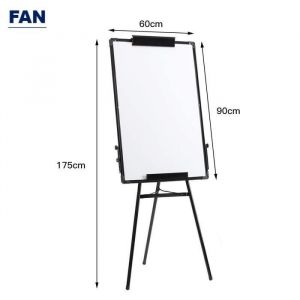 Chevalet avec trépied FAN - Support TABLEAU PAPERBOARD blanc - Magnétique - Poids 5kg