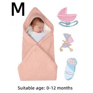 GigoteuseCouverture DEmmaillotageSac De Couchage À Capuche Enveloppante HiverChaude Turbulettepour BébéNouveau-néFilleRose