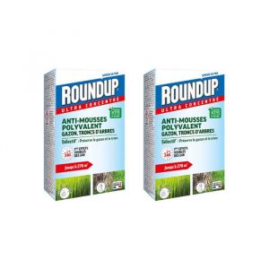 Lot de 2 anti-mousses ROUNDUP - Gazon et troncs darbres - 500ml