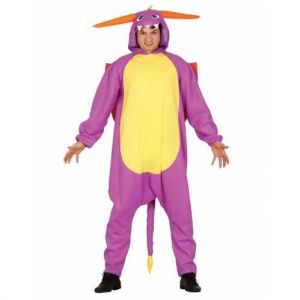 Déguisement dragon du feu violet adulte - GENERIQUE - Jeu vidéo - Tissu doux - Intérieur