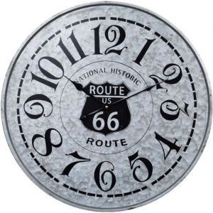 Horloge murale ROUTE 66 - &Oslash; 50 cm - Gris zinc