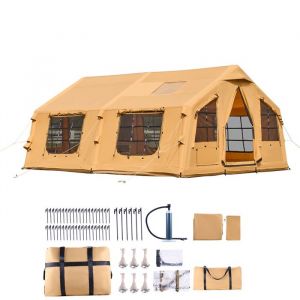 Tente de Camping Gonflable-Duoku-48x36x22 m-Tente de Glamping de Luxe pour 8 à 12 Personnes avec Pompe à Main-4 Saisons
