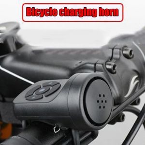 Cloche dalarme antivol de bicyclette Rechargeable par USB 4 sons klaxon électrique pour vtt accessoires de cyclisme de vélo de ro