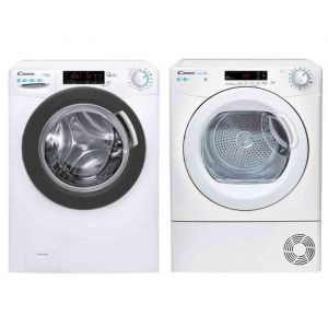 PACK CANDY Lave-linge Hublot 13kg 1400trs/min + Sèche-Linge Hublot Condensation 10kg