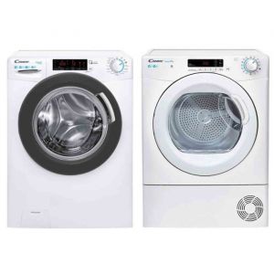 PACK CANDY Lave-linge frontal 13kg 1400trs/min + Sèche-Linge Frontal Condensation 10kg 66 Blanc