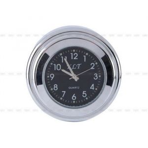 Moto Horloge Montre Chrome 7/8 1 Guidon Cadran Noir Harley Glide Vélo Choppé