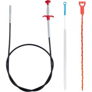 Lot De 3 Deboucheur Canalisation Furet Deboucheur Evier Professionnel Plomberie Wc Kit Debouchage Cheveux Douche Pince &Agrave; Griffes
