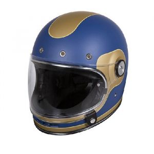 Casque Intégral Rétro STORMER Advance Blue Gold Matt