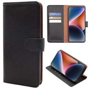 Coque compatible avec Infinix Hot 50 Pro+  Etui à Rabat Housse en Cuir PU avec Fermoir Magnétique - Noir