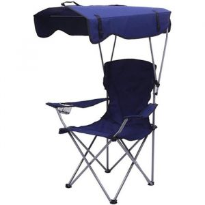 Chaise ParasolChaise De Camp Se Pliante De Auvent R&eacute;glable Chaise Pliante Ext&eacute;rieure Portative Avec Le Parapluie D&eacute;tachable[659]