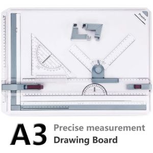 A3 Planche &agrave; Dessin Drawing Board Metric System 51 x 36.5 cm Table &agrave; Dessin avec Mouvement Parall&egrave;le Angle R&eacute;glable