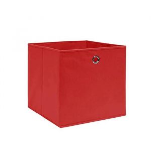 SALE 2025Cubes de rangement - Bo&icirc;tes de rangement - Lot de 4 - Tissu intiss&eacute; 28x28x28 cm Rouge chill338771