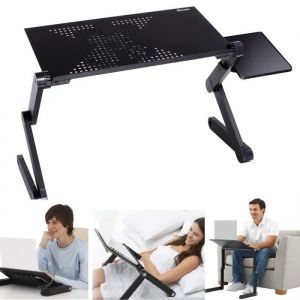 socle dordinateur portable 360 degrés réglable portable pliable Stand portable ordinateur Bureau Table lit Table